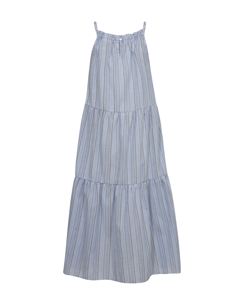 FQSUCRE - STRIPED DRESS - WHITE AND BLUE