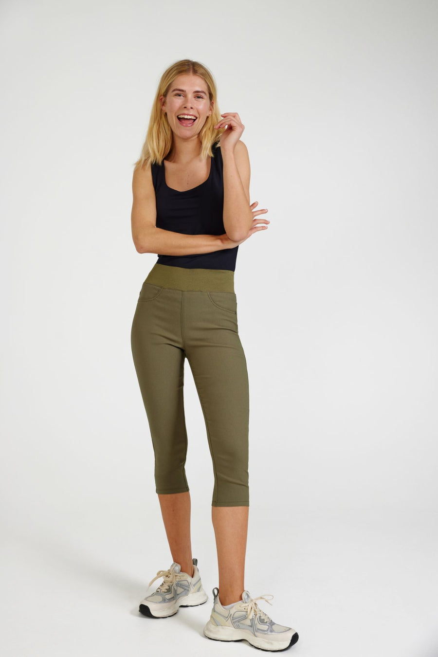 Fqshantal - Power Capri -broek - groen