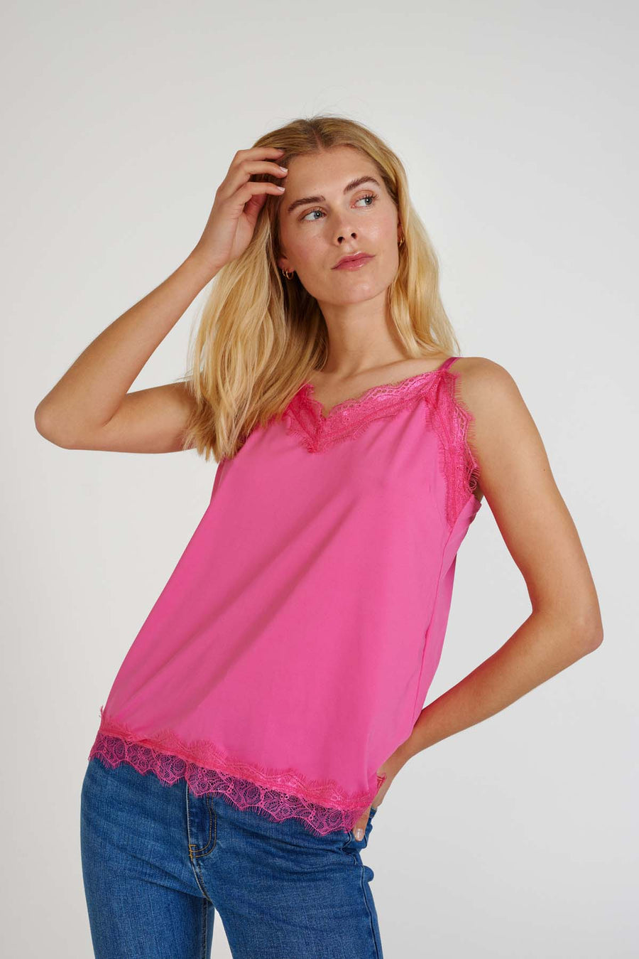 FQBICCO  -  LACE TOP - ROSE