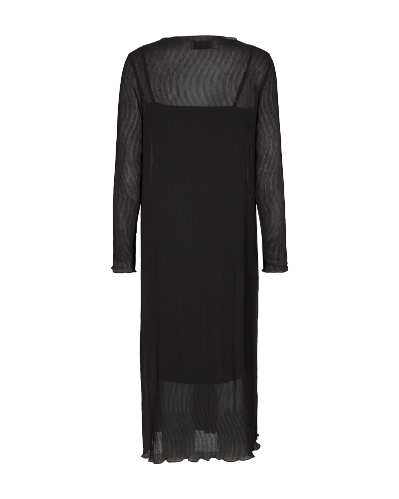 FQEDELYN - Dress with mesh details - BLACK
