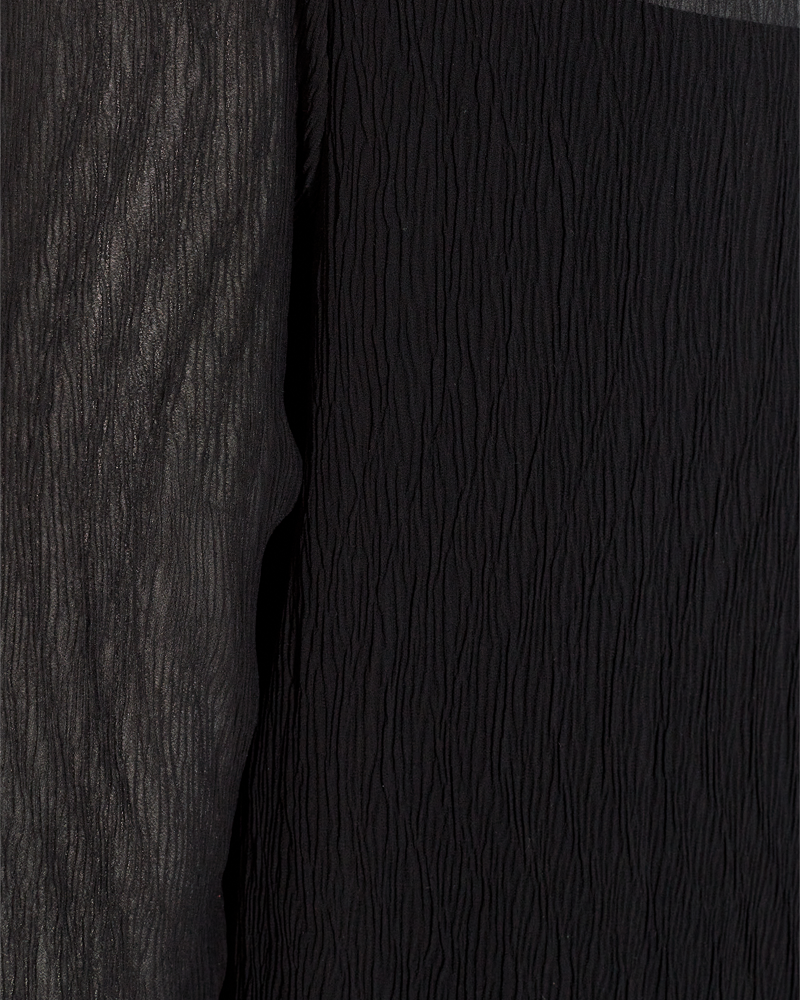 FQEDELYN - Dress with mesh details - BLACK