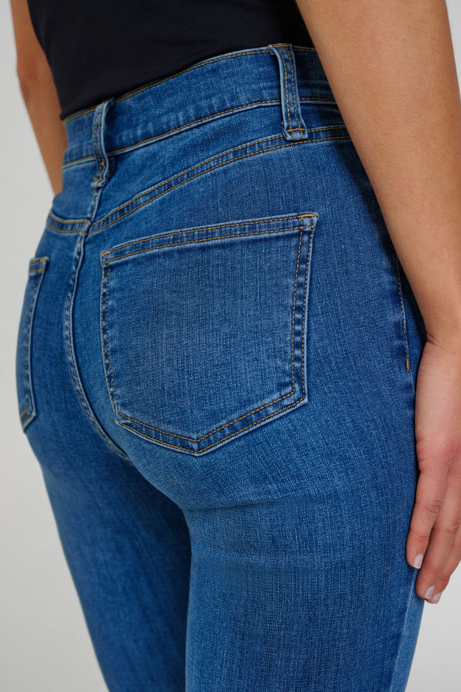 【HI FI FNK】Ferry Belted Denim PETITES The Lil Dodger Button Hover Cuff - Funk N' Flair