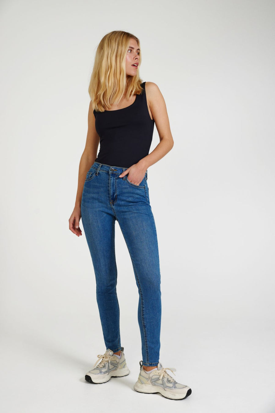 FQHARLOW - STRAIGHT JEANS - BLUE