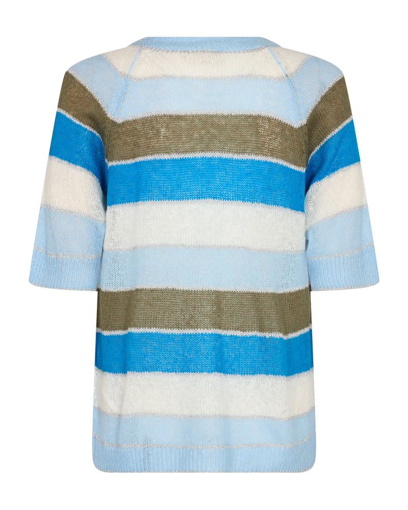 FQCLAIN - BLOUSE WITH SHIMMERY STRIPING - BLUE