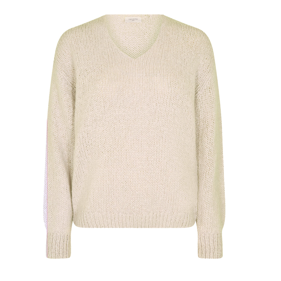 FQSELMA - KNIT PULLOVER - BEIGE