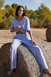 Freequent LAVA striped linen pants