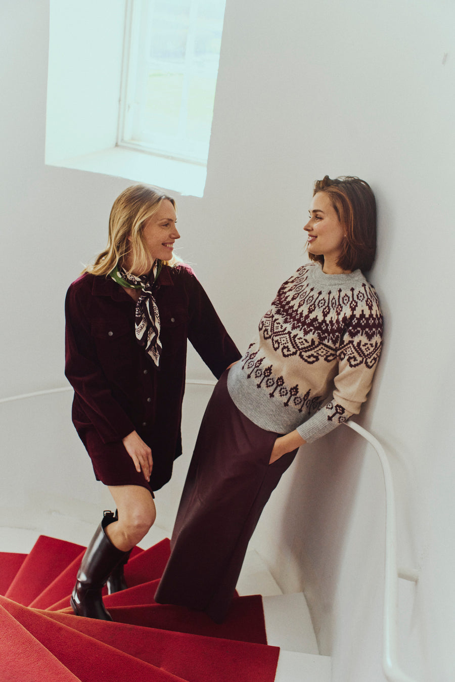 Fqmerla - pullover - grijs en beige