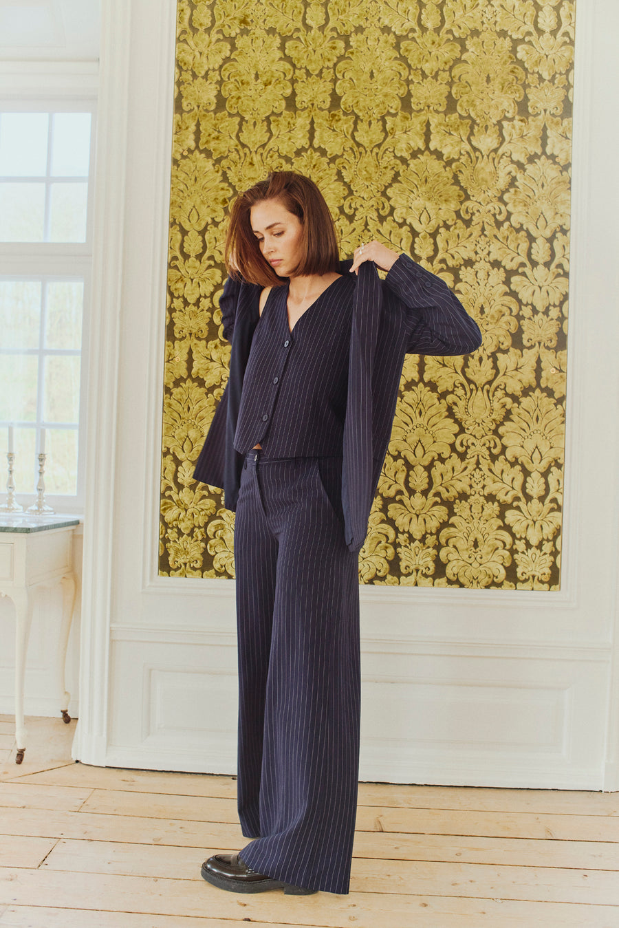 FQMYNTE - broek - blauw en wit