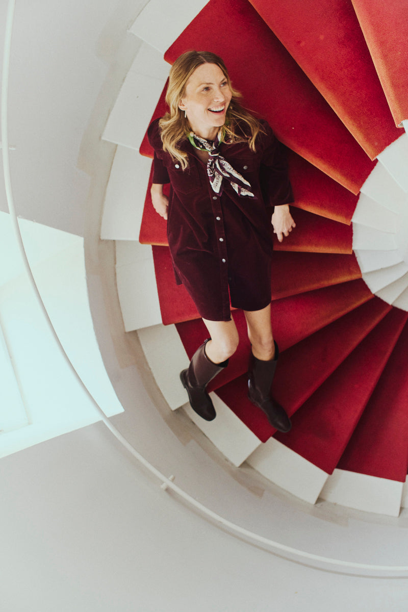 Fqcordy - Velvet jurk - bordeaux