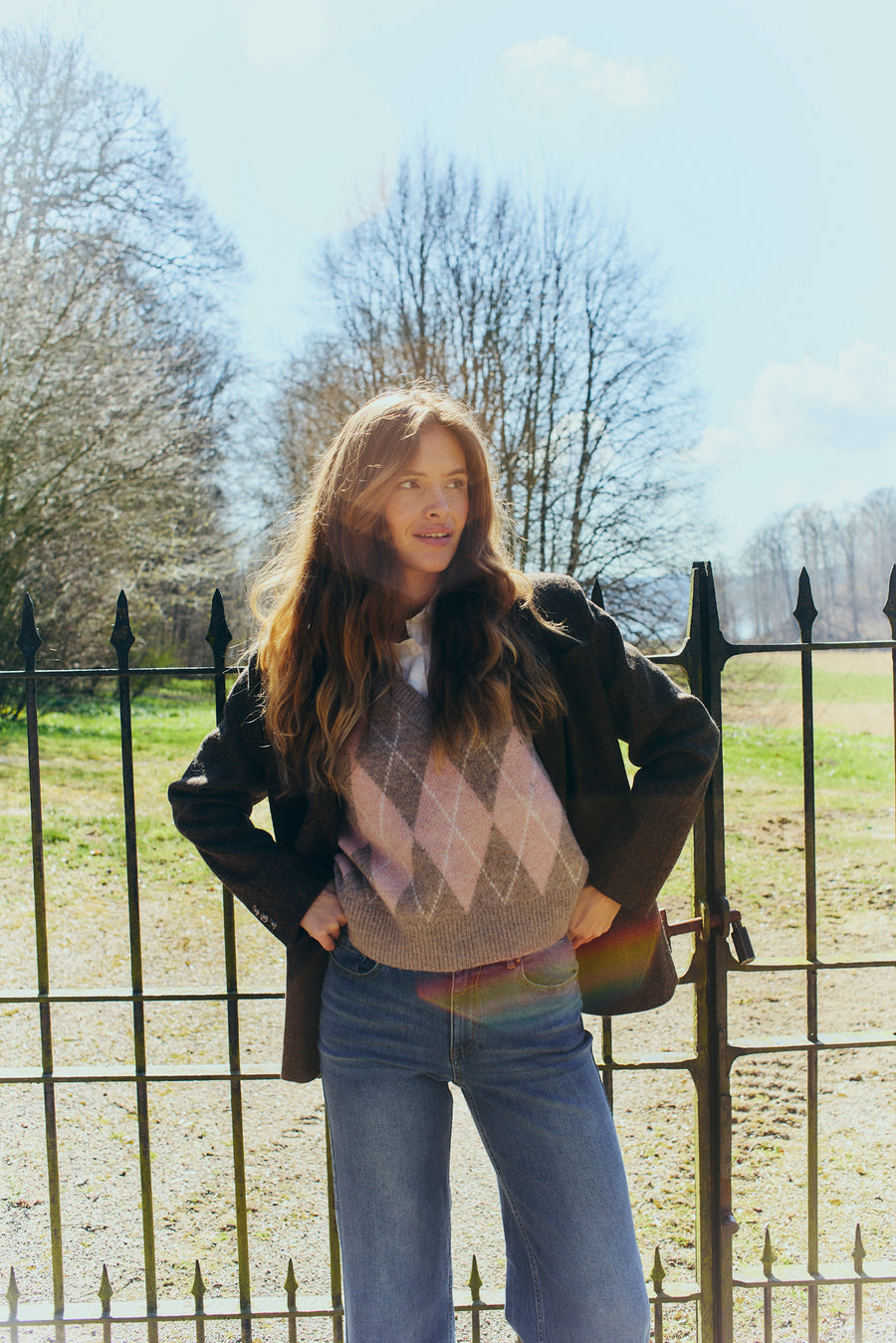 Fqargyle - Waistcoat - Rose en Brown