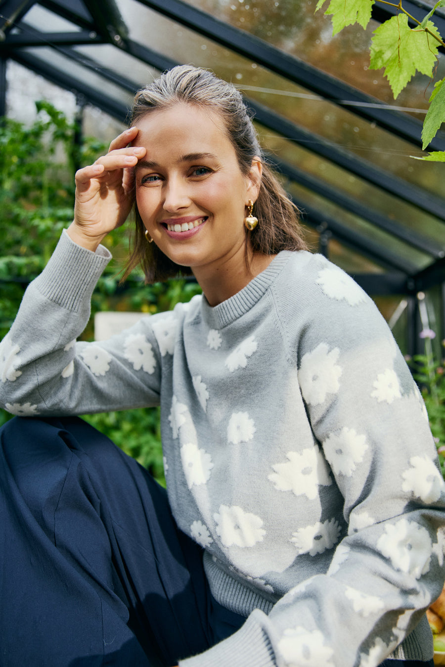 FQALPI - PULLOVER - WHITE AND GREY