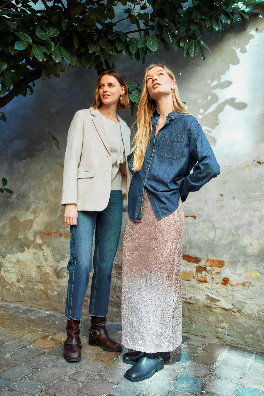 FQBASAL - SEQUINS SKIRT - ROSE