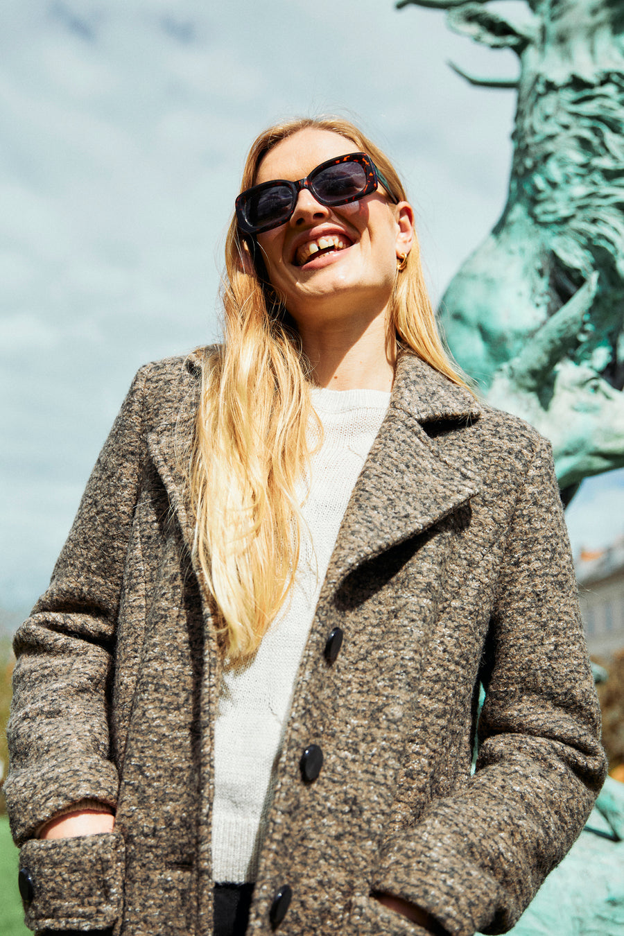 FQBUGGY - JACKET - BLACK AND BEIGE