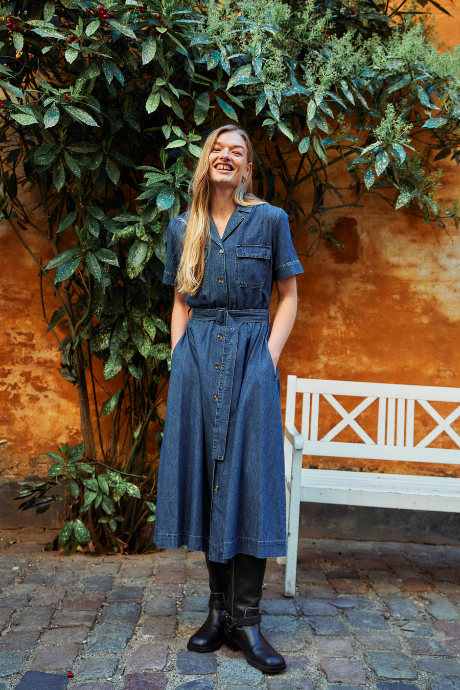 FQLISEA - DENIM DRESS - BLUE