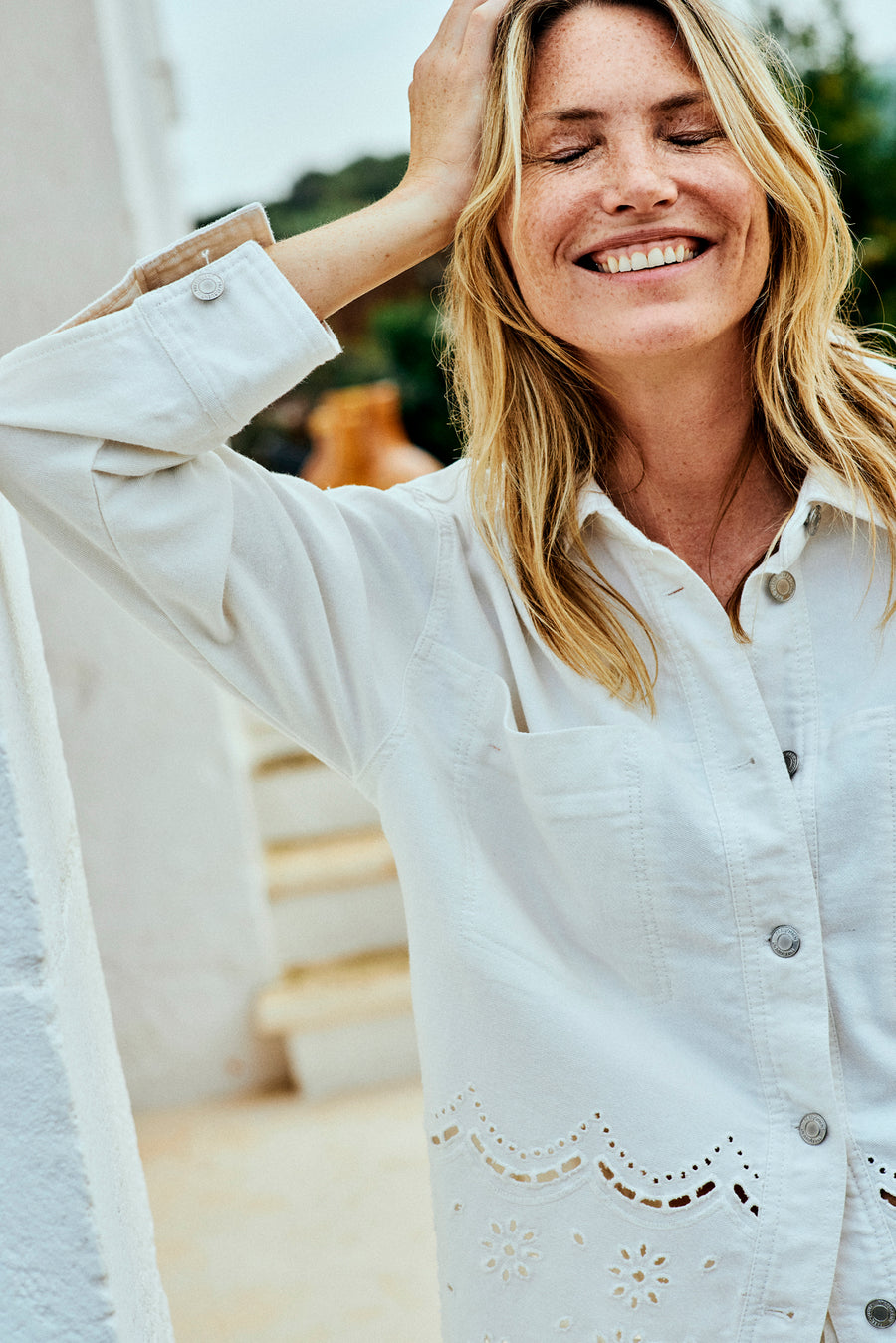 FQTANNI - JACKET WITH EMBROIDERY - WHITE
