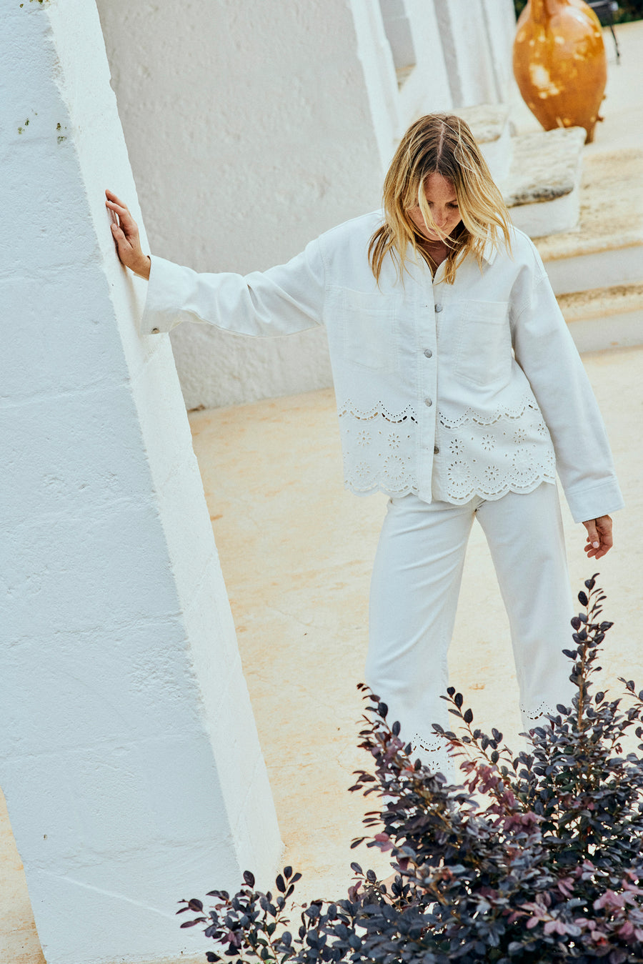 FQTANNI - JACKET WITH EMBROIDERY - WHITE