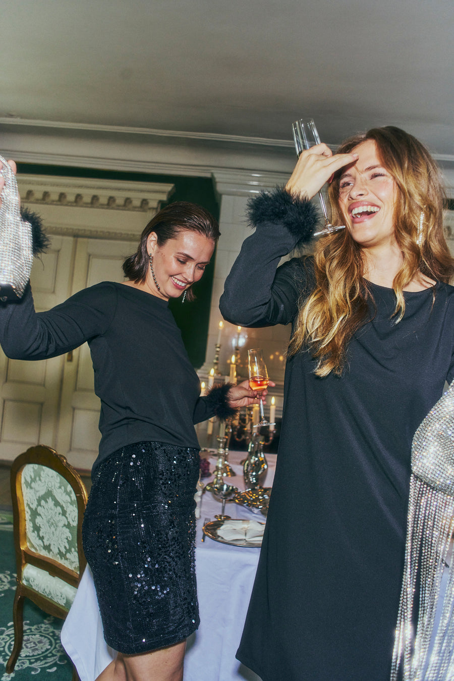 FQELVA - DRESS - BLACK