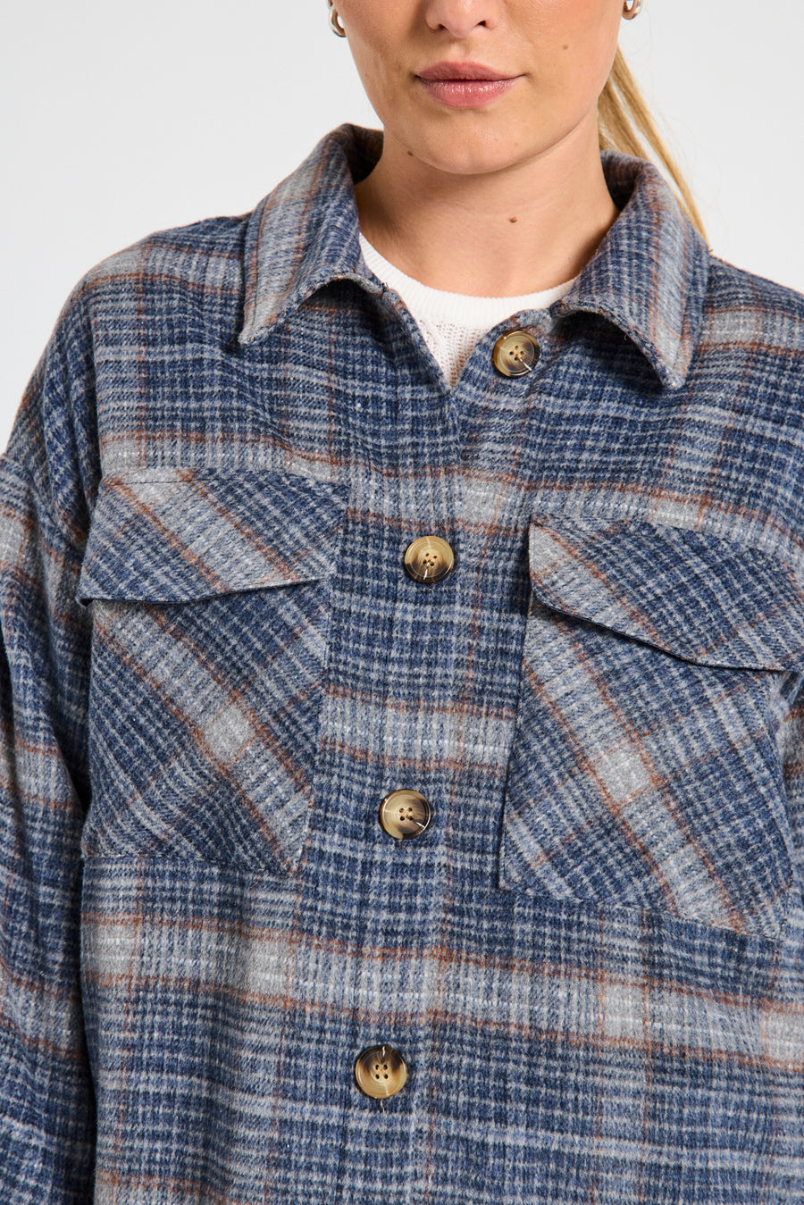 FQVINNE - SHIRT - GREY AND BLUE