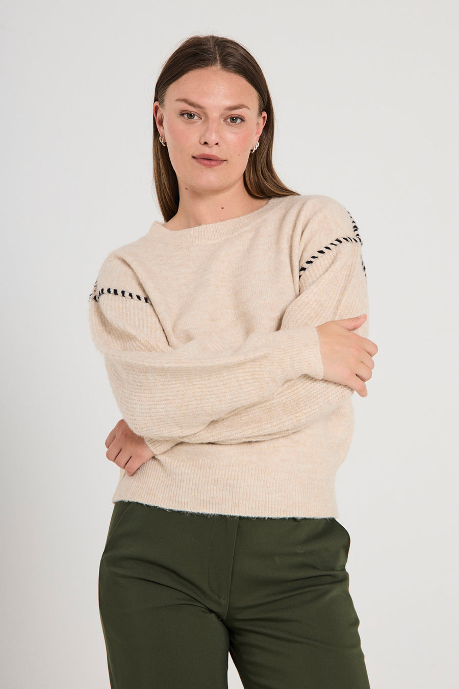 Fqinlock - pullover - zwart en wit