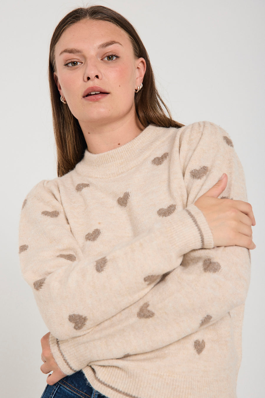 Fqfaith - pullover - bruin en beige