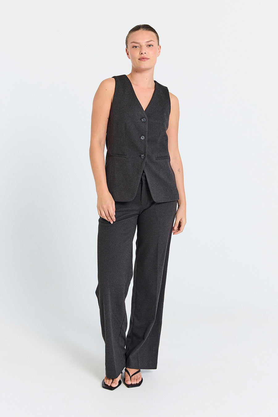 FQSILLEN - PANTS - BLACK AND GREY