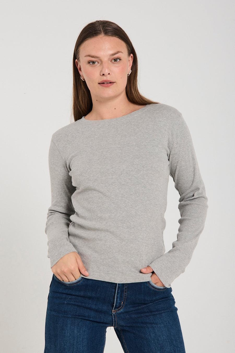 FQEVELYN - LONG-SLEEVED T-SHIRT - GREY
