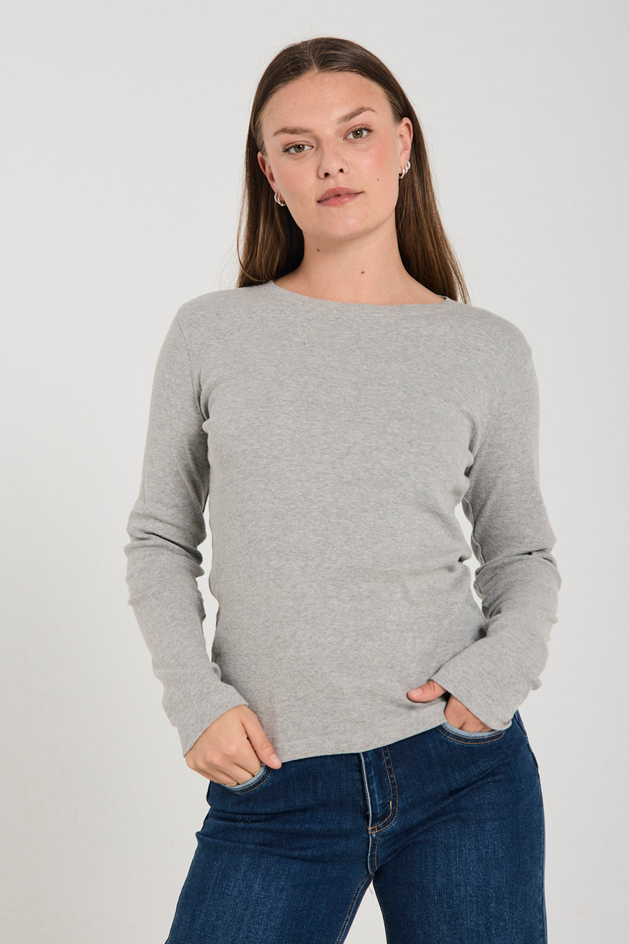 FQEVELYN - LONG-SLEEVED T-SHIRT - GREY