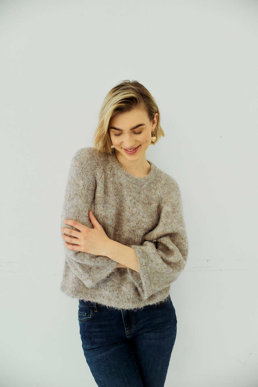 FqgrSlulu - pullover - lichtbruine melange