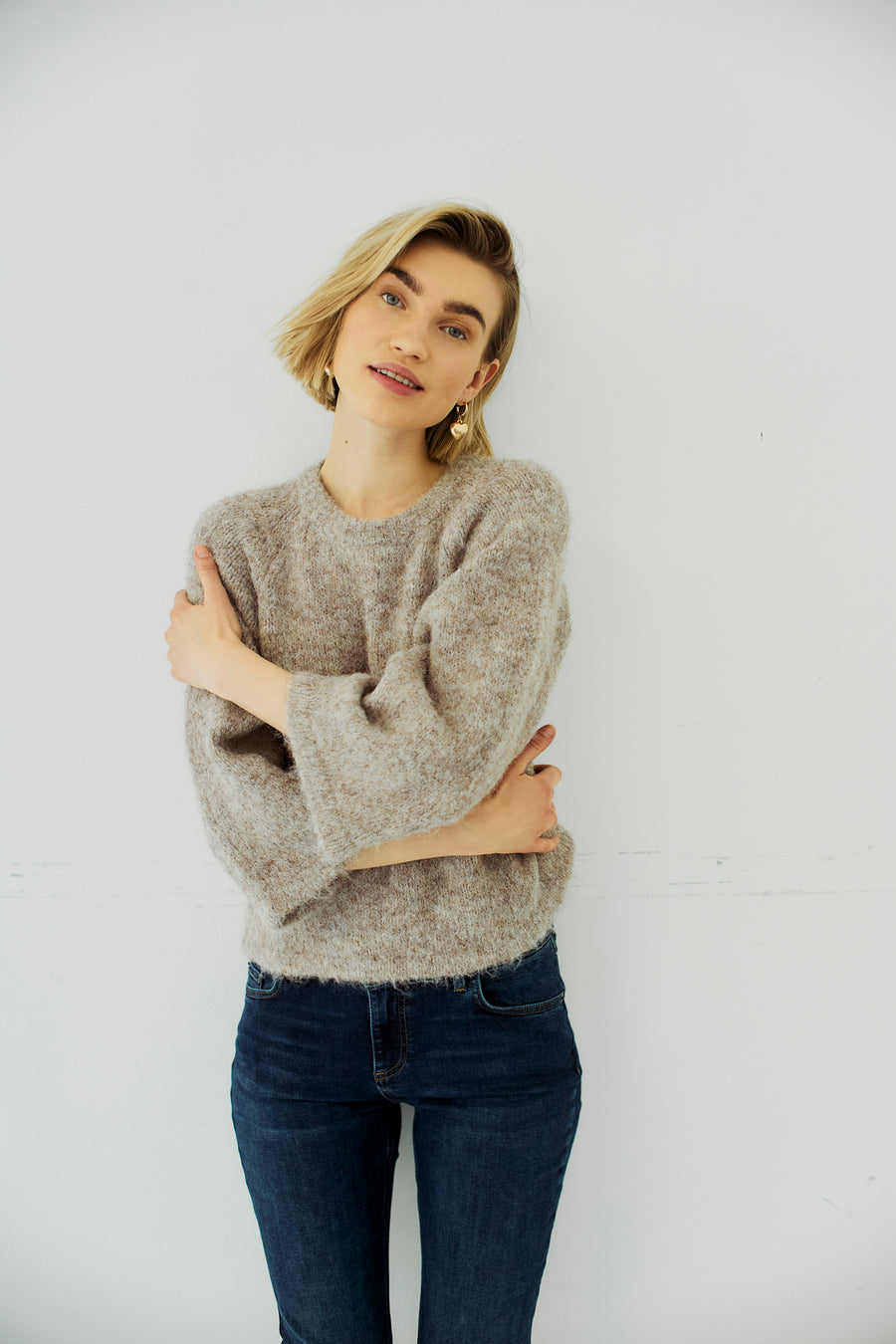 FqgrSlulu - pullover - lichtbruine melange