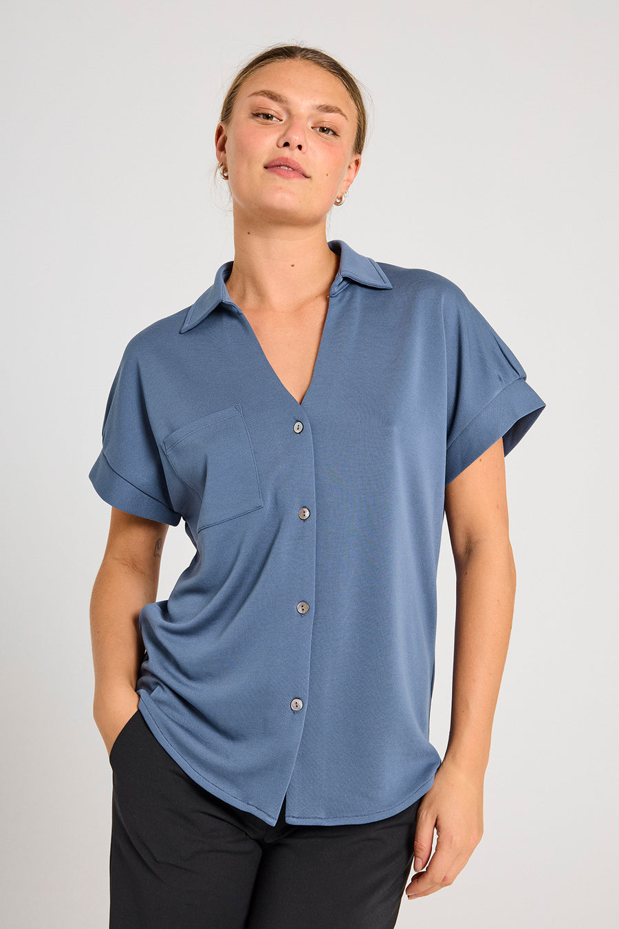 FQRUE - BLOUSE - BLUE