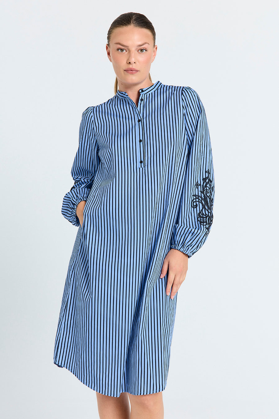 FQJOLIE - STRIPED DRESS - BLUE
