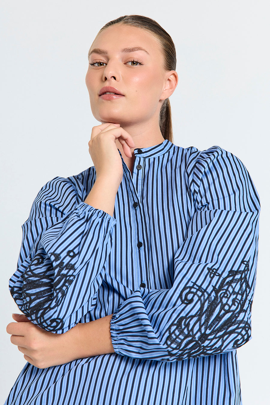 FQJOLIE - STRIPED DRESS - BLUE