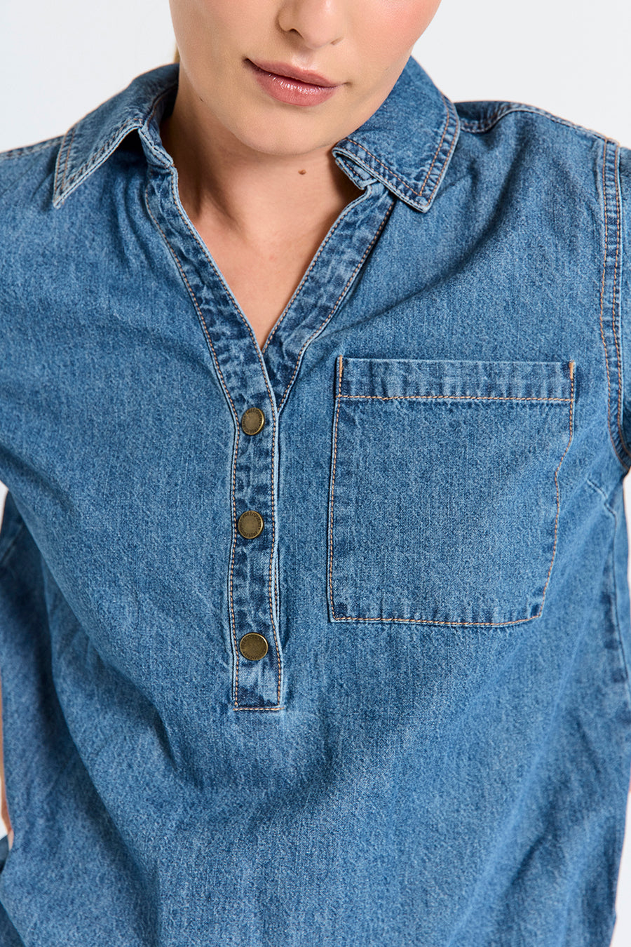 Freequent LISEA denim blouse