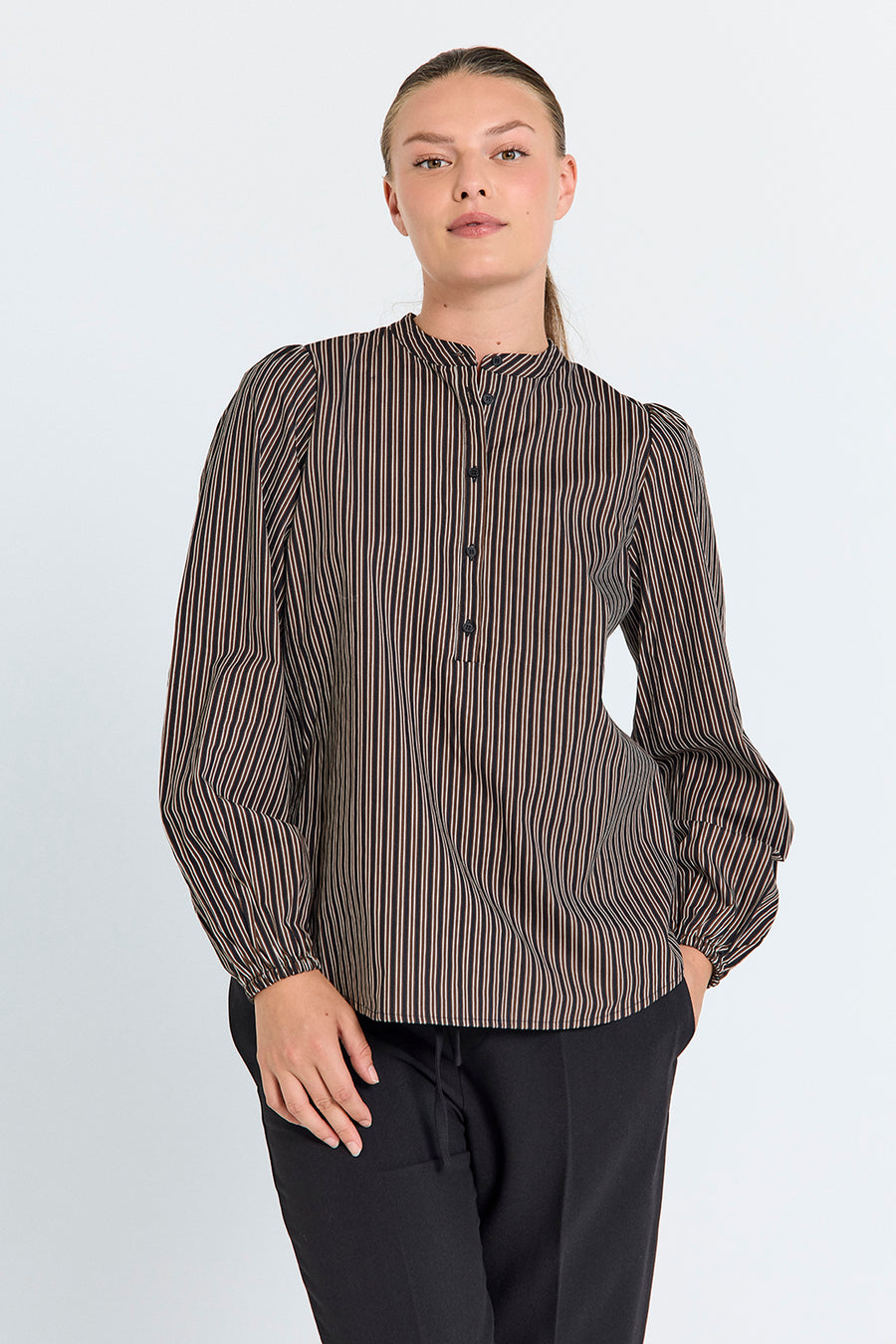 Fqjolie - blouse - zwart en bruin