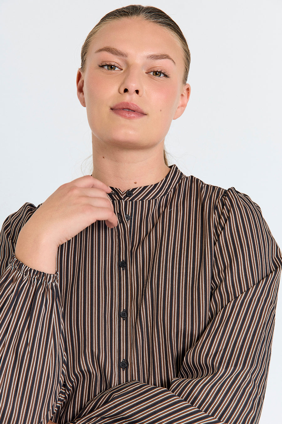 Fqjolie - blouse - zwart en bruin