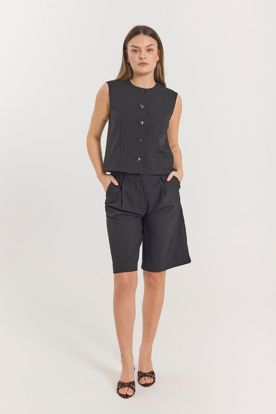 Fqmaeve - shorts - zwart