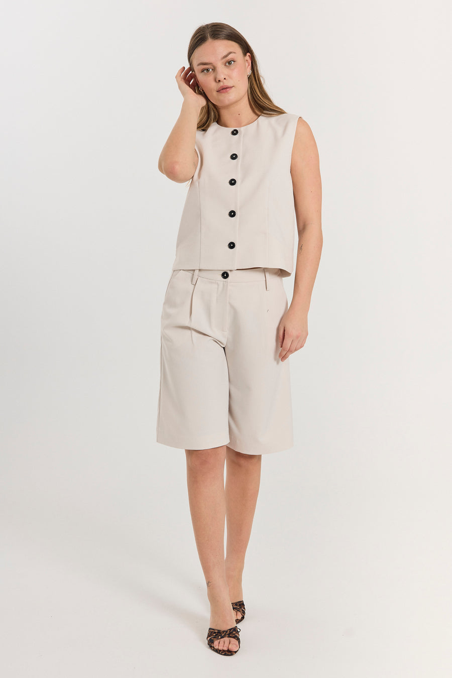 Fqmaeve - shorts - beige
