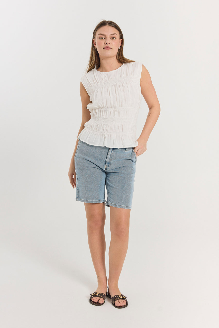 FQJANE - SHORTS - BLUE