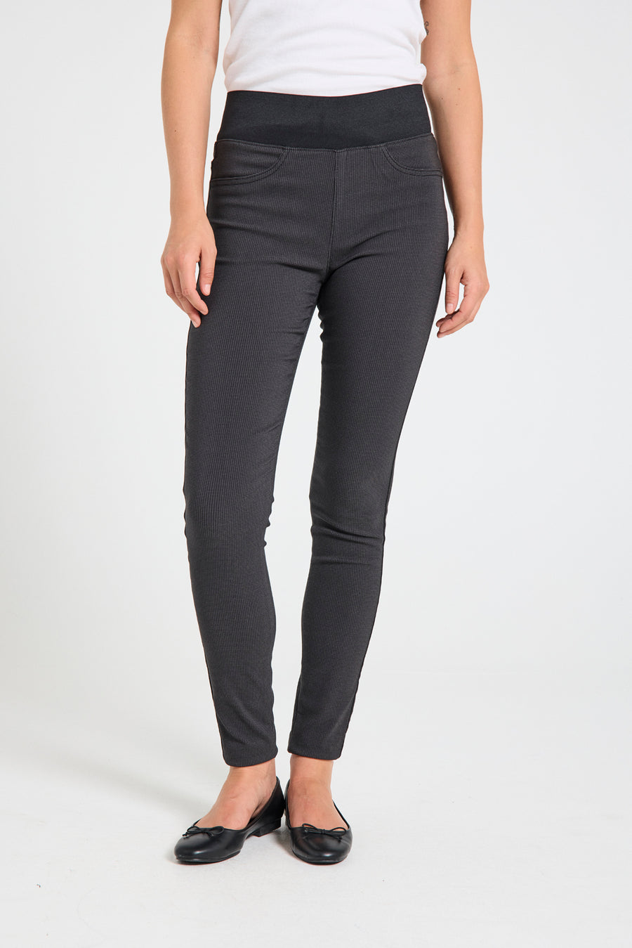 FQSHANTAL - PANTS - GREY AND BLACK