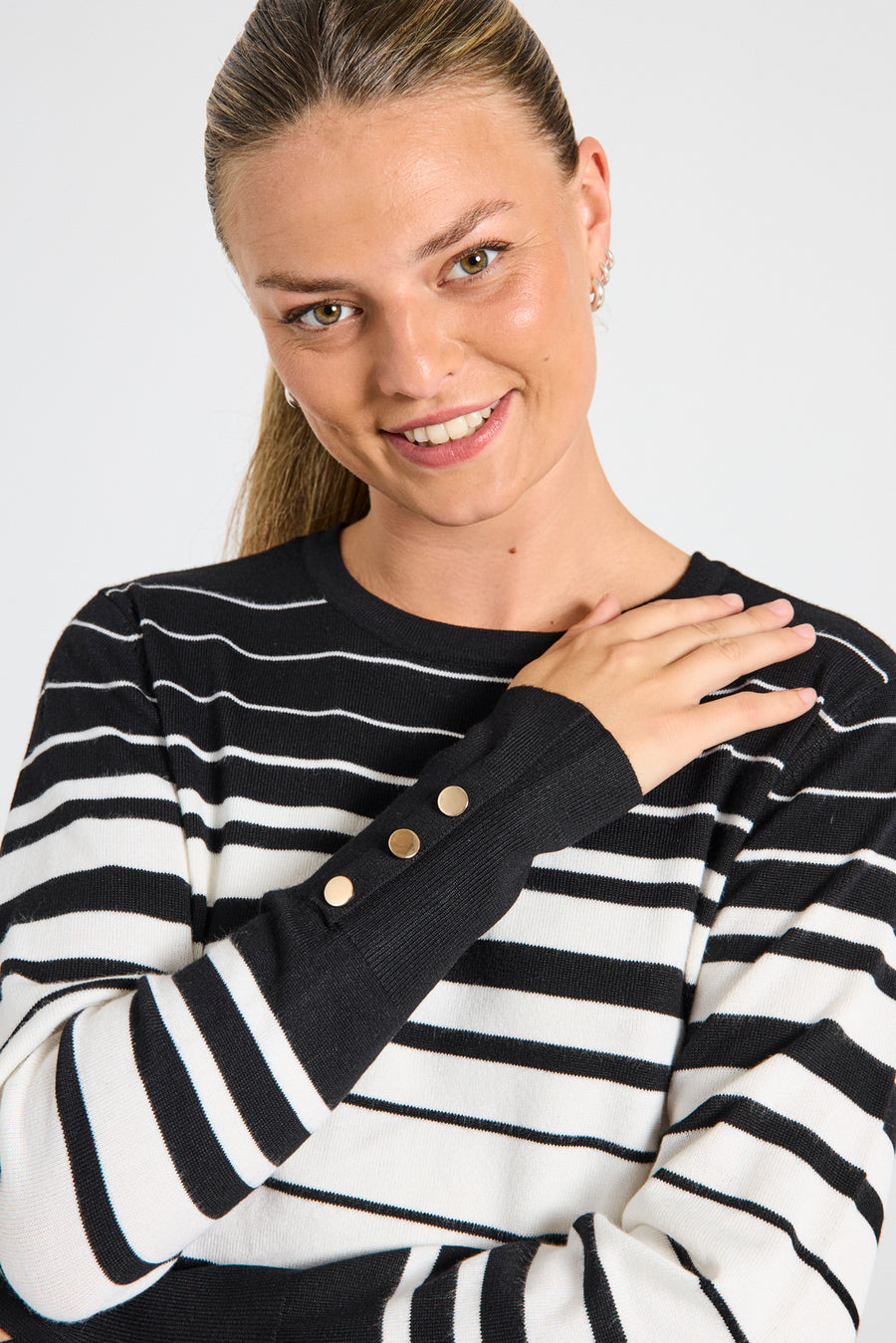 FQKATIE - PULLOVER - BLACK AND WHITE