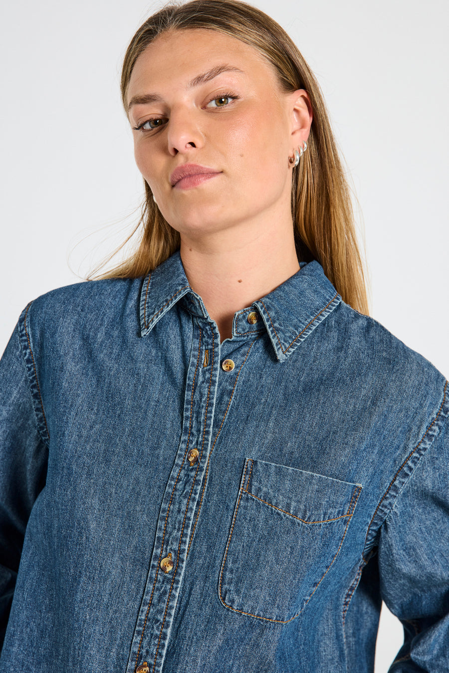 FQLISEA - DENIM SHIRT - BLUE