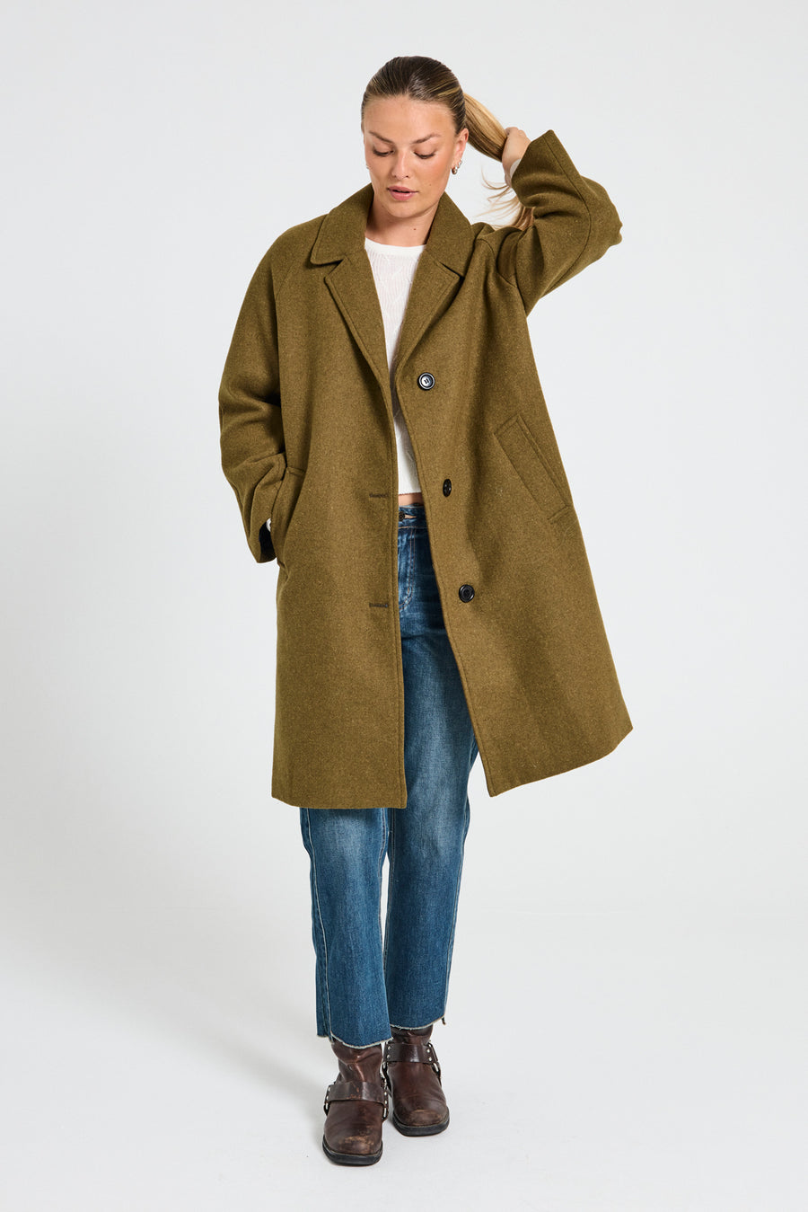 FQMELLON - LONG JACKET - GREEN