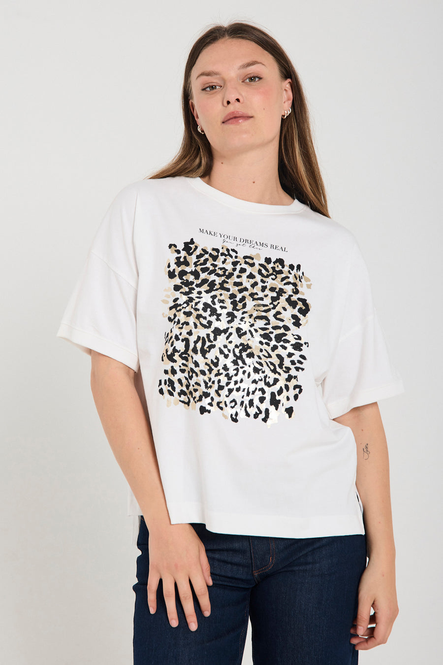 FQCAROL - T-SHIRT WITH PRINT - BLACK AND WHITE