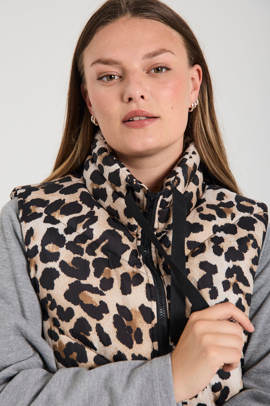 FQJoyco - Wadded Waistcoat - Leopard