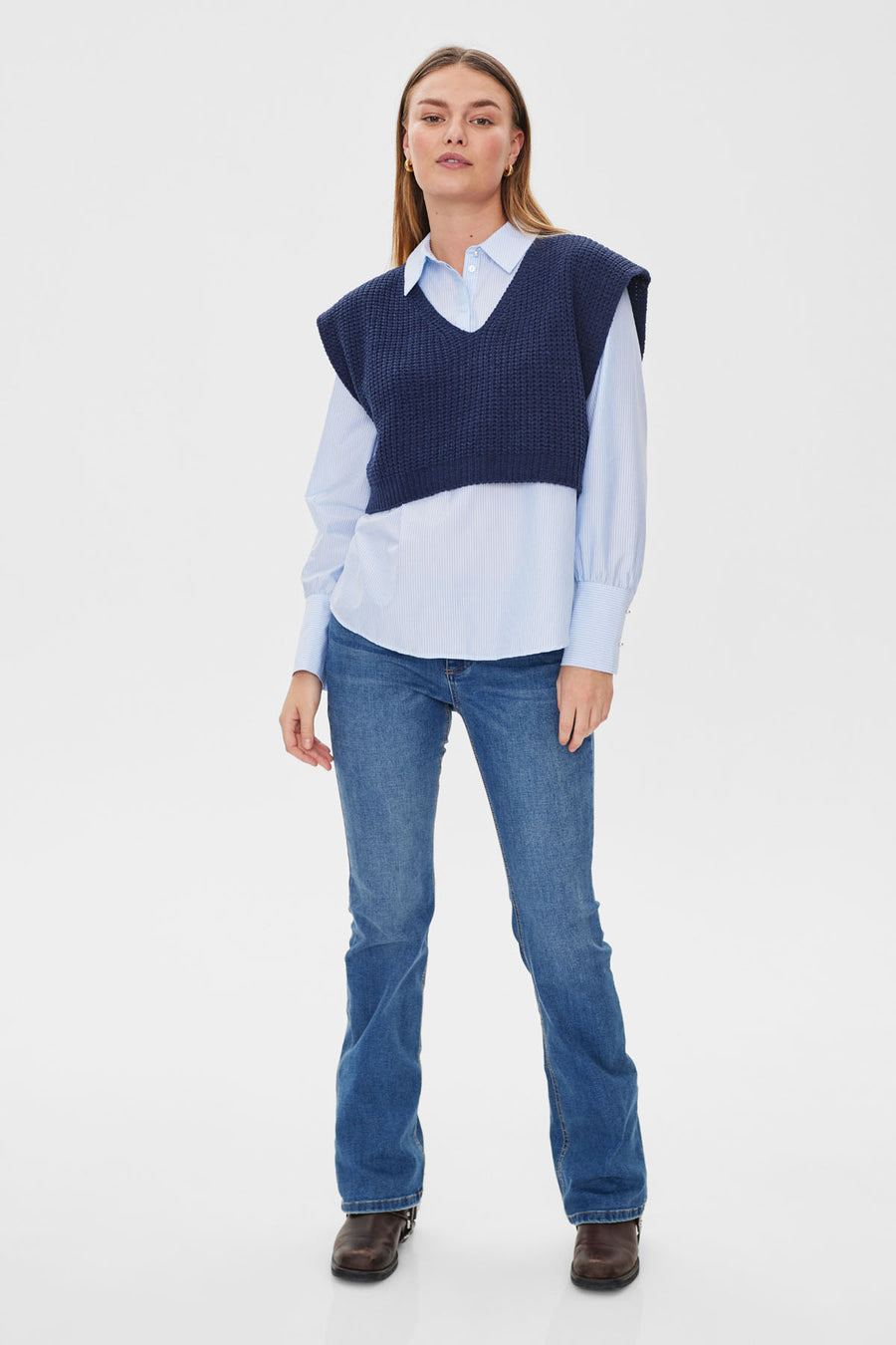 FQVANILLA - WAISTCOAT - BLUE