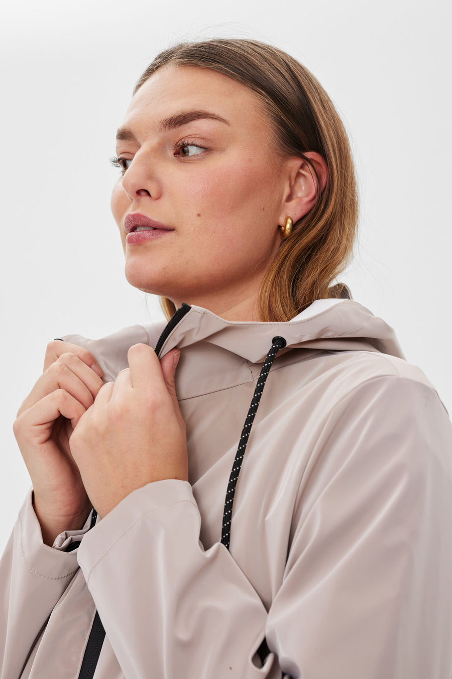 FQNOVEL - WATER-REPELLENT RAIN JACKET - BEIGE