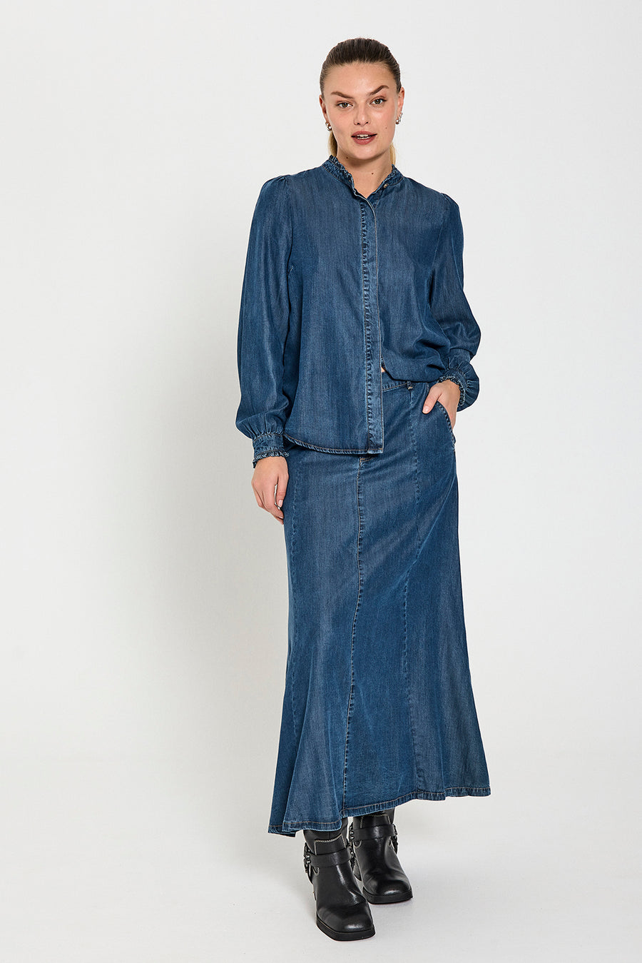 FQWILKE - SKIRT - BLUE