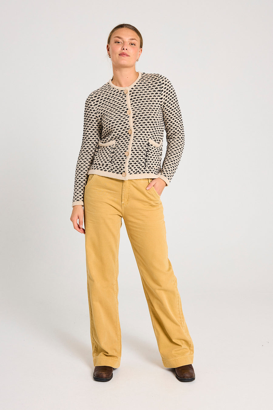 FQCOTLA - CARDIGAN - BEIGE