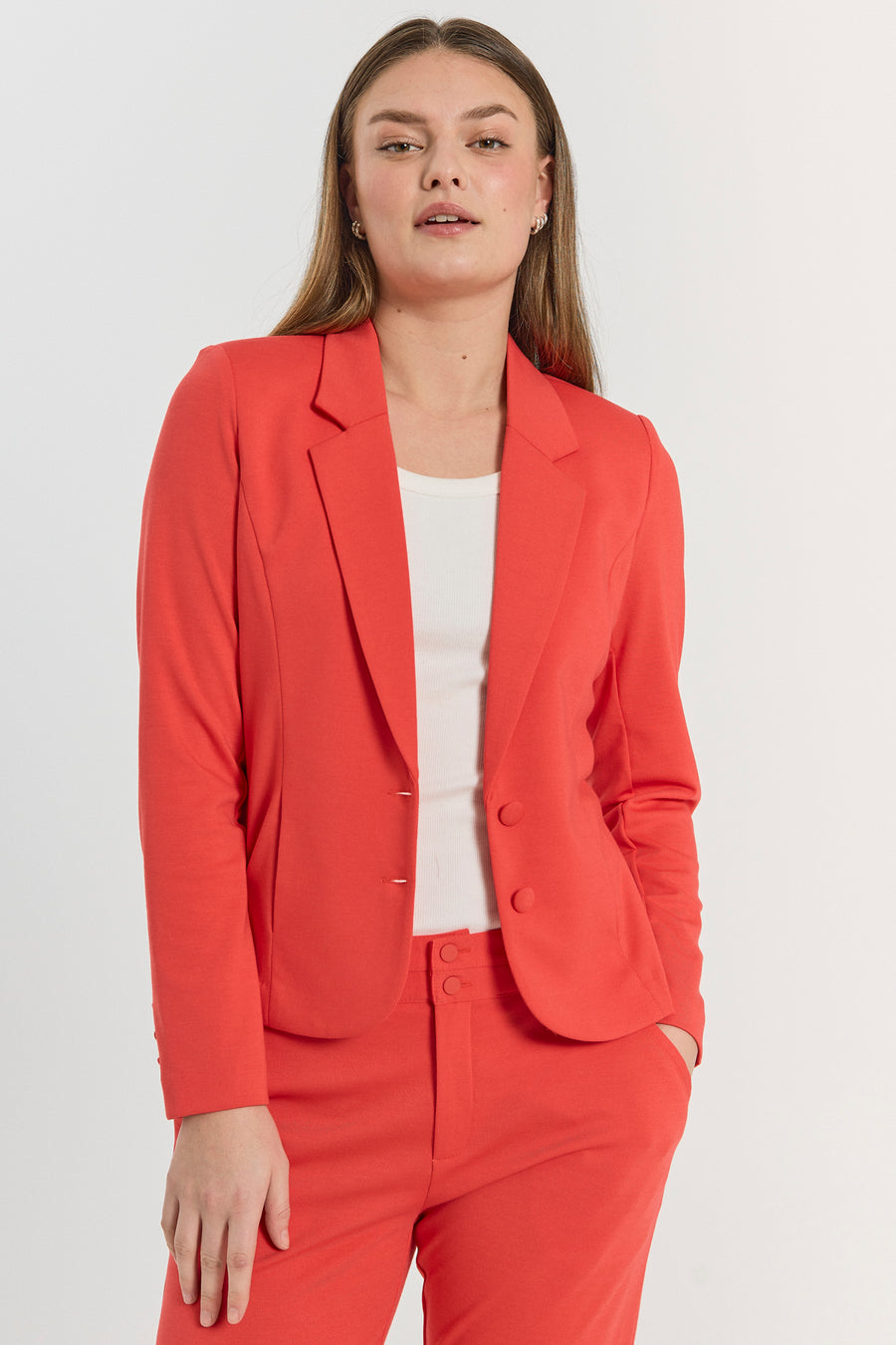 FQNANNI - FORM-FITTING BLAZER - RED
