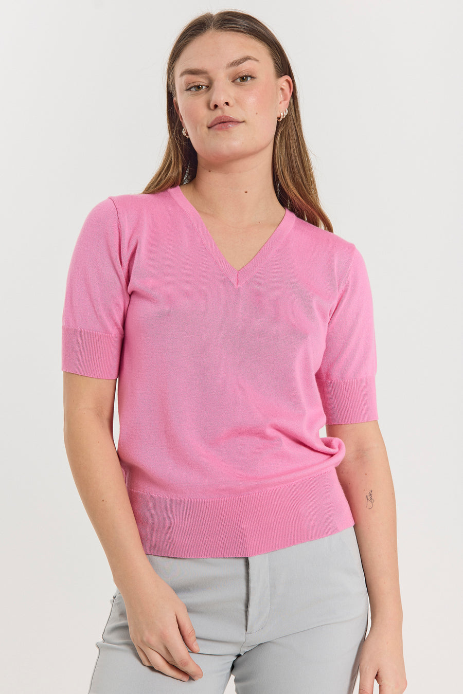 FQKATIE - KNITTED PULLOVER - ROSE